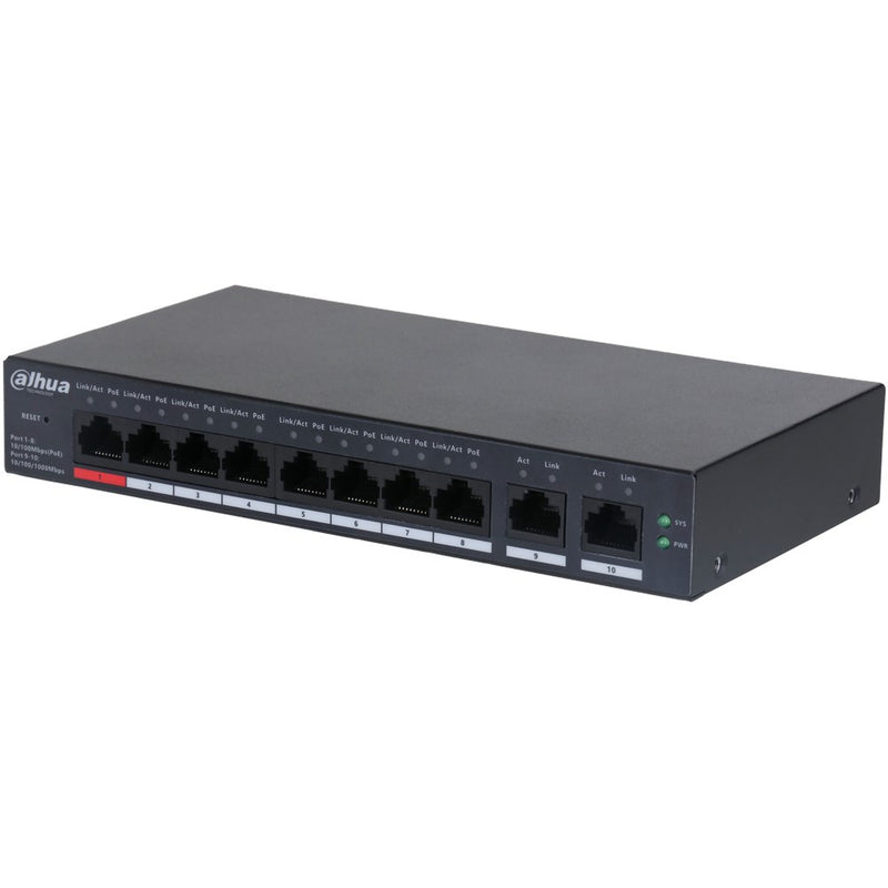 Chargez l&#39;image dans la visionneuse de la galerie, [DH-CS4010-8ET-110] Dahua 10 Port Layer 2 Cloud Managed Network Switch with 8 PoE Ports plus 2 Uplink Ports - Polar Tech Australia
