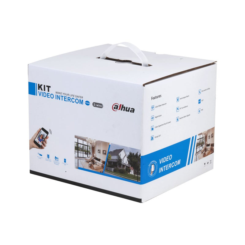 Cargue la imagen en el visor de la galería, [DHI-KTX01(S)] Dahua Hybrid WiFi 2-Wire Video 1 Button Silver Residential Intercom Kit with Surface Mount Door Station 7 inch Touchscreen Monitor and 2-Wire Controller - Polar Tech Australia

