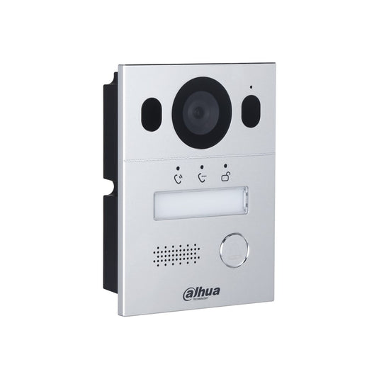 [DHI-VTO2003F] Dahua Hybrid 2-Wire Video 1 Button Silver Residential Intercom Door Station with 2MP Camera IP65 IK07 - Polar Tech Australia
