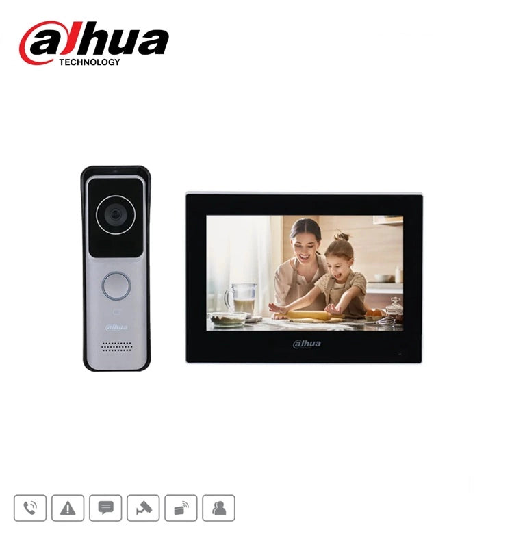 Cargue la imagen en el visor de la galería, [KTW02] Dahua WIFI Wireless IP Intercom Doorbell &amp; Gate Control Security System Indoor Monitor KIT
