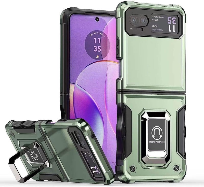 Load image into Gallery viewer, [Built-in Kickstand] Motorola Moto Razr 40/Razr 2023 - Military Grade TPU+PC Shockproof Heavy Duty Case - Polar Tech Australia
