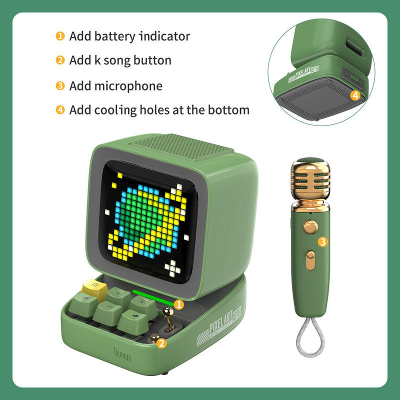 Chargez l&#39;image dans la visionneuse de la galerie, Divoom Ditoo-Mic Mini Karaoke Machine Pixel Art Bluetooth Speaker Perfect Gift - Polar Tech Australia
