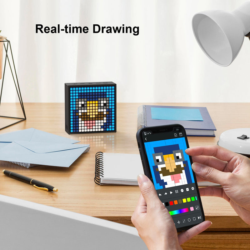 Cargue la imagen en el visor de la galería, Divoom Timebox-Evo Pixel Art Speaker 16x16 DIY LED Display Alarm Clock Box Perfect Gift - Polar Tech Australia
