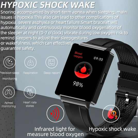[Brand New] KS01 1.85 Inch Smart Watch Supports Blood Glucose Detection, Blood Pressure Detection, Blood Oxygen Detection - Polar Tech Australia
