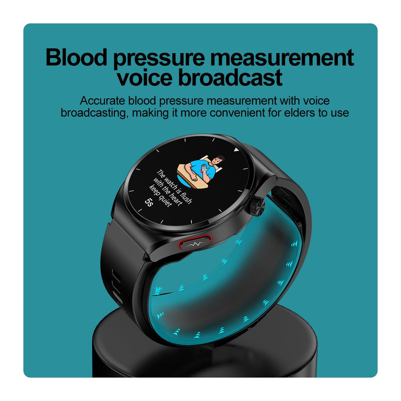 Cargue la imagen en el visor de la galería, [Brand New] S22 Air Pump Blood Pressure Testing ECG Health Smart Watch, 1.39 inch Round Screen - Polar Tech Australia
