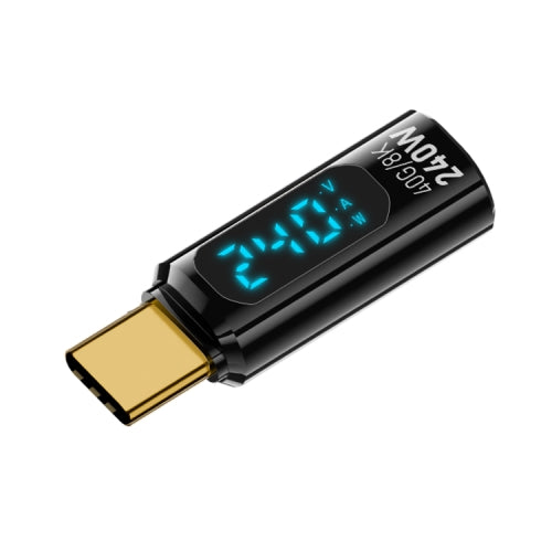Cargue la imagen en el visor de la galería, 240W Type-C Male to Type-C Female Full-featured Adapter with Digital Display - Polar Tech Australia
