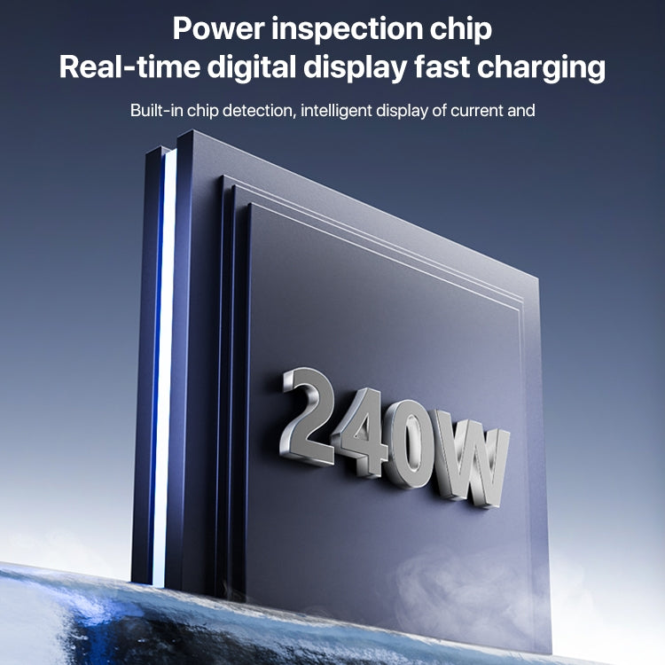 Cargue la imagen en el visor de la galería, 240W Type-C Male to Type-C Female Full-featured Adapter with Digital Display - Polar Tech Australia
