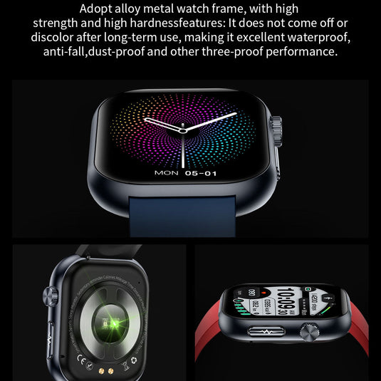 [Brand New] ET587 1.95 inch AMOLED Screen Smart Watch, ECG Electrocardiogram/Blood Sugar Monitoring - Polar Tech Australia