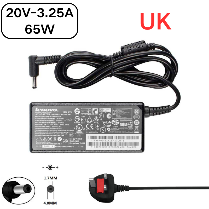 Chargez l&#39;image dans la visionneuse de la galerie, [20V-3.25A/65W][4.0x1.7] Lenovo IdeaPad Miix Yoga Chromebook Flex Laptop AC Power Supply Adapter Fast Quick Charger - Polar Tech Australia
