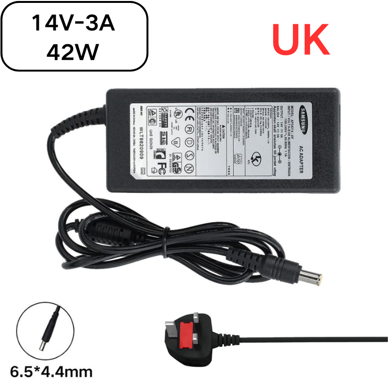 Chargez l&#39;image dans la visionneuse de la galerie, [14V-3A/42W][6.5*4.4] Samsung C23A550 C23A550U C27A750 C27A750X LTM1555 LTN1565 S19A100 S19A100N S19A300 S19A300B Laptop AC Power Supply Adapter Charger

