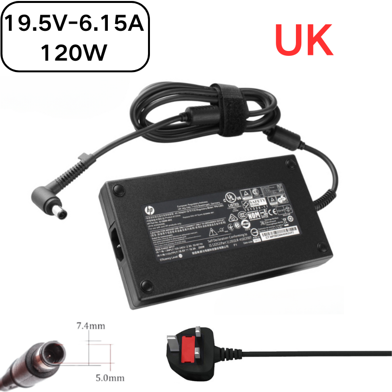 Chargez l&#39;image dans la visionneuse de la galerie, [19.5V-6.15A/120W][7.4x5.0] HP Envy Pavilion AIO Touchsmart AC Power Supply Adapter Charger - Polar Tech Australia
