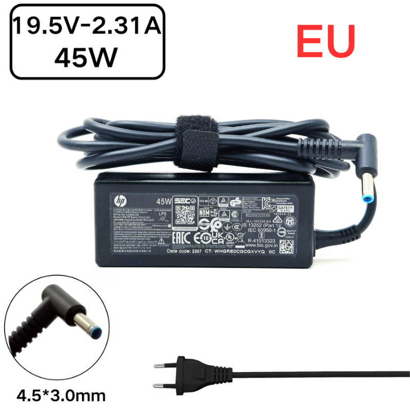 Cargue la imagen en el visor de la galería, [19.5V-2.31A/45W][4.5x3.0 Blue Tip] HP Pavilion 11 13 15 &amp; HP Elitebook Folio Laptop AC Power Supply Adapter Charger - Polar Tech Australia
