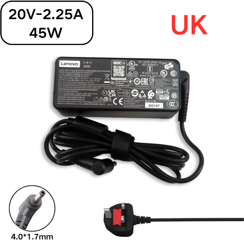 Chargez l&#39;image dans la visionneuse de la galerie, [20V-2.25A/45W][4.0x1.7] Lenovo IdeaPad Miix Chromebook Yoga Laptop AC Power Supply Adapter Charger - Polar Tech Australia
