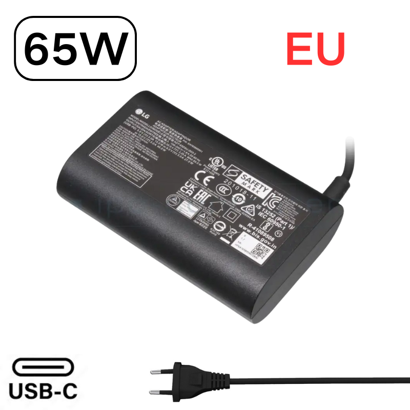 Cargue la imagen en el visor de la galería, [65W][Type-C] Genuine Original LG Gram USB C - Laptop AC Wall Travel Charger Travel Adapter - Polar Tech Australia
