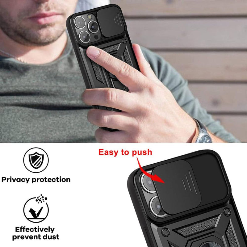 Load image into Gallery viewer, [Built-in 360-degree rotatable ring bracket][Camera Cover] Motorola Moto Edge 50 Neo - Shield Shockproof Rugged Heavy Duty Case - Polar Tech Australia
