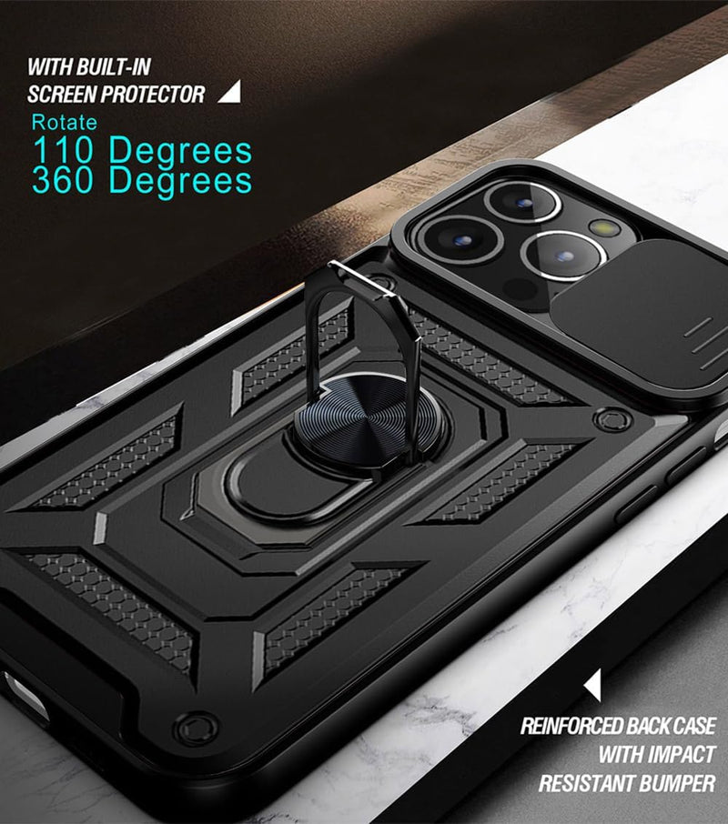 Load image into Gallery viewer, [Built-in 360-degree rotatable ring bracket][Camera Cover] Motorola Moto Edge 50 Neo - Shield Shockproof Rugged Heavy Duty Case - Polar Tech Australia
