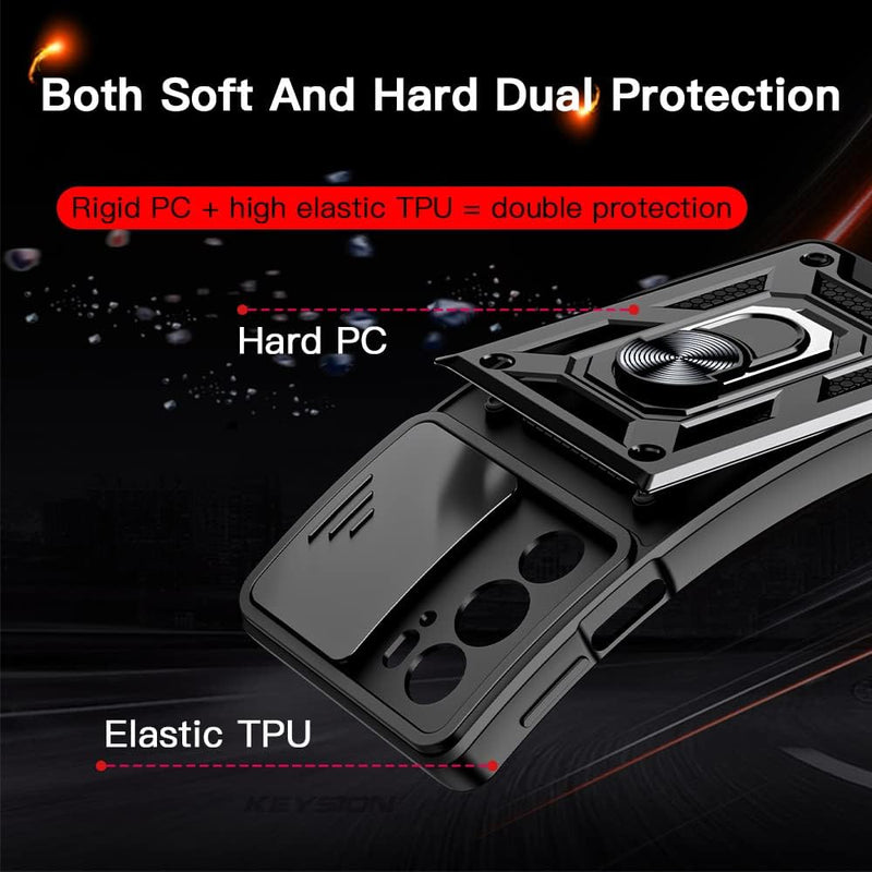 Load image into Gallery viewer, [Built-in 360-degree rotatable ring bracket][Camera Cover] Motorola Moto Edge 50 Neo - Shield Shockproof Rugged Heavy Duty Case - Polar Tech Australia
