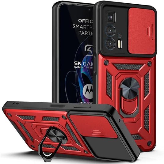 [Built-in 360-degree rotatable ring bracket][Camera Cover] Motorola Moto Edge 50 Neo - Shield Shockproof Rugged Heavy Duty Case - Polar Tech Australia