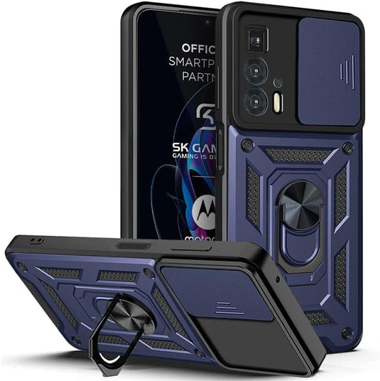 [Built-in 360-degree rotatable ring bracket][Camera Cover] Motorola Moto Edge 50 Fusion - Shield Shockproof Rugged Heavy Duty Case - Polar Tech Australia