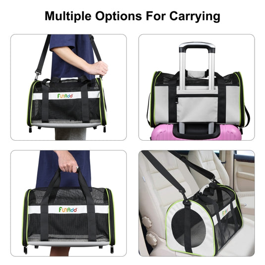 FUNADD Pet Travel Carrier Bag Shoulder Foldable Tote Bag
