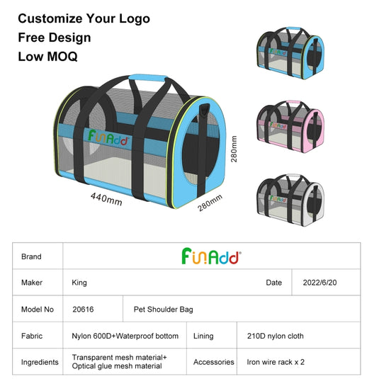 FUNADD Pet Travel Carrier Bag Shoulder Foldable Tote Bag, Carrier Bag - Polar Tech Australia