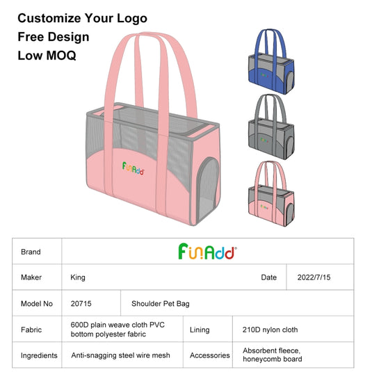 FUNADD Portable Breathable Pet Bag Outdoor Shoulder Tote Bag, Breathable Pet Bag - Polar Tech Australia