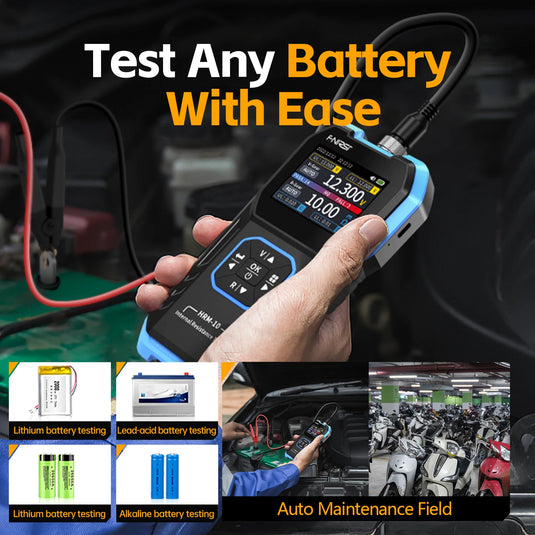 [HRM-10] FNIRSI Battery Voltage Internal Resistance Tester 18650 High-precision AC Acid Lithium Lead Car Battery Capacitor Tester - Polar Tech Australia