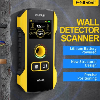 [WD-02] FNIRSI Wall Detector Scanners Stud Finder Positioning Hole TFT Display AC Live Cable Wires Metal Wood Stud Wall Scanner - Polar Tech Australia