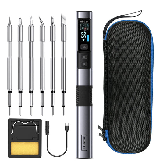 [HS-02] FNIRSI Intelligent Soldering Iron 100W Portable Temperature-Controlled Soldering Station - Polar Tech Australia