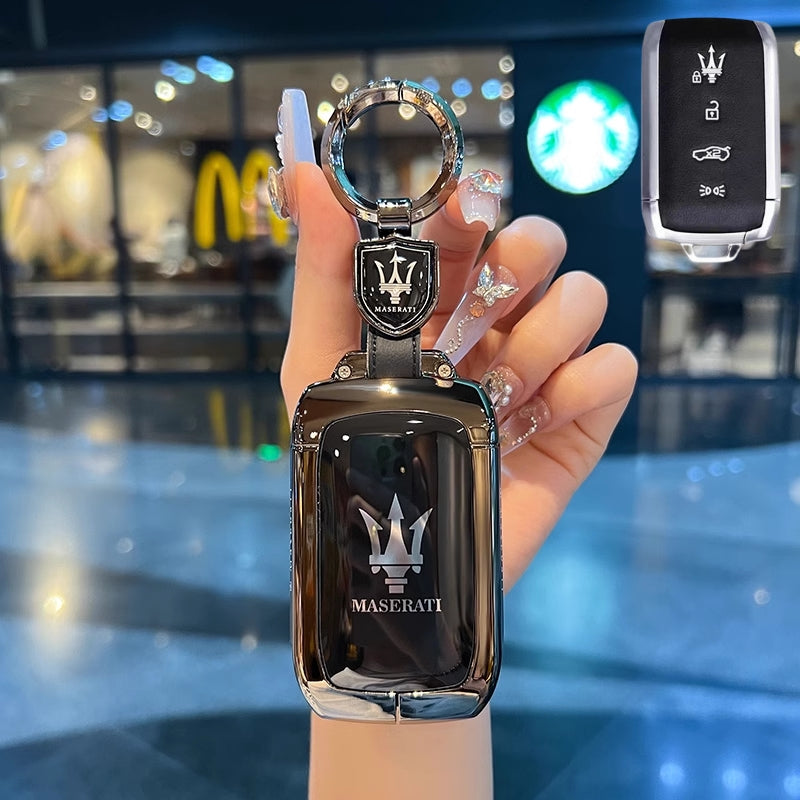 Cargue la imagen en el visor de la galería, Maserati Zinc Alloy Full-Cover Stylish &amp; Elegant Design Car Key Fob Case Cover for New Grecale MC20 Ghibli Since 2023
