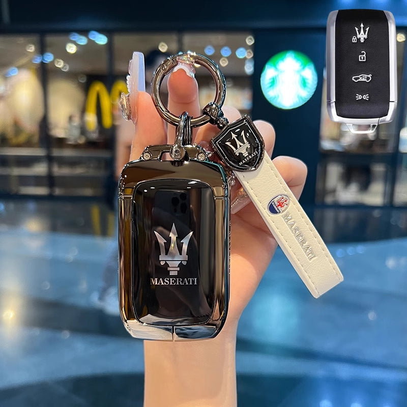Cargue la imagen en el visor de la galería, Maserati Zinc Alloy Full-Cover Stylish &amp; Elegant Design Car Key Fob Case Cover for New Grecale MC20 Ghibli Since 2023
