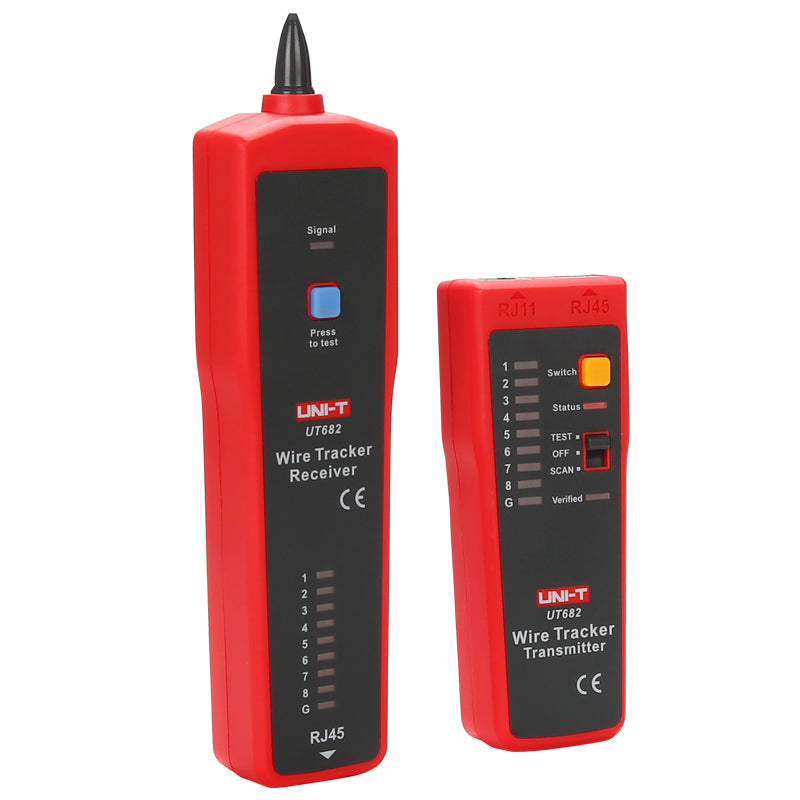 Cargue la imagen en el visor de la galería, [UT682] UNI-T Network Wire Tester Tracker RJ11 RJ45 Wire Line Finder Lan tester Handheld Cable Testing Tool for Network Maintenanc - Polar Tech Australia
