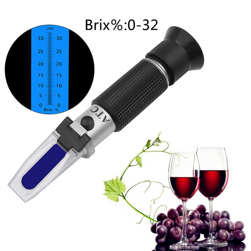 Cargue la imagen en el visor de la galería, [ATC] Fruit Brix Refractometer Auto Refractometer Sugar Concentration ATC Sweetness Tester Fruit Sugar Meter for Homebrew Honey Vegetables Range Brix 0-32% - Polar Tech Australia
