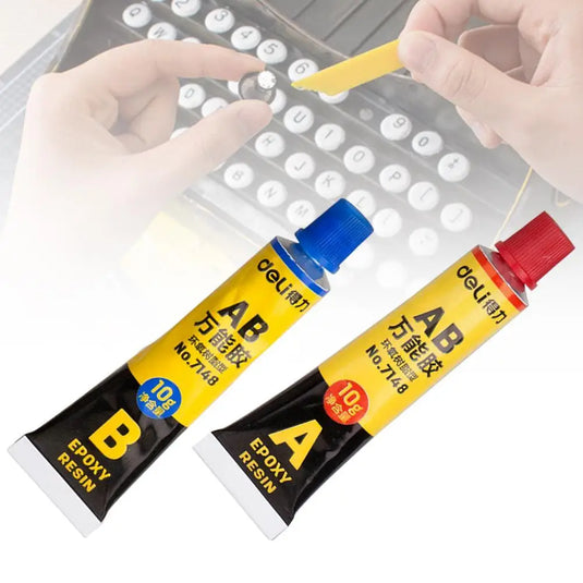 Deli 7148 - AB Super Glue Epoxy Resin Multi-Purpose Glue Strong Adhesive Household Repair Glue Suit Metal Ceramics Plastic Wood