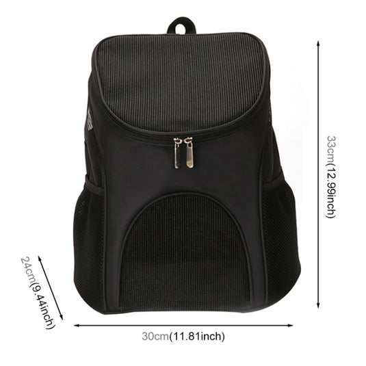 Portable Folding Nylon Breathable Pet Carrier Backpack, Size: 33 x 30 x 24cm, Size: 33 x 30 x 24cm Black, Size: 33 x 30 x 24cm Coffee, Size: 33 x 30 x 24cm Blue, Size: 33 x 30 x 24cm Red - Polar Tech Australia