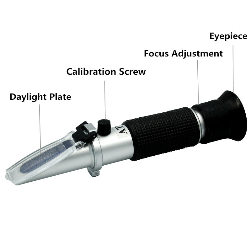 Cargue la imagen en el visor de la galería, [ATC] Fruit Brix Refractometer Auto Refractometer Sugar Concentration ATC Sweetness Tester Fruit Sugar Meter for Homebrew Honey Vegetables Range Brix 0-32% - Polar Tech Australia
