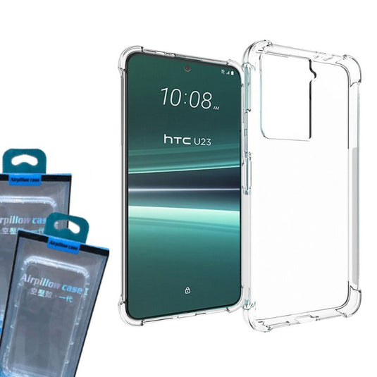 HTC U23 AirPillow Cushion Clear Transparent Back Cover Case - Polar Tech Australia