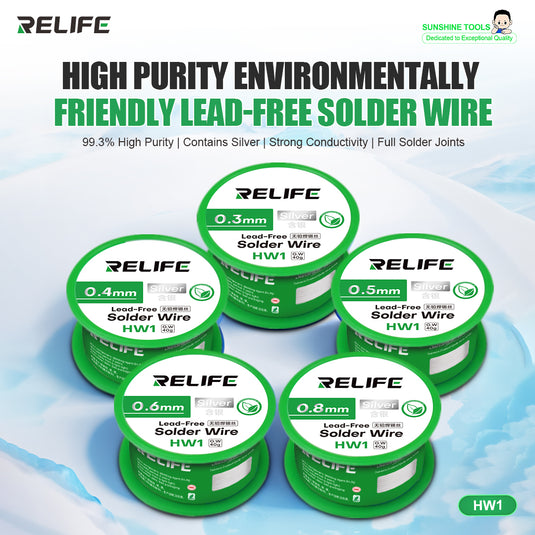 [RELIFE HW1] High Purity Lead-Free Solder Wire - Polar Tech Australia