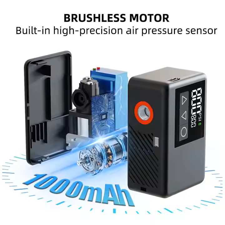 Load image into Gallery viewer, Mini Compact Giga Pump Brushless Motor Mini Electric Bike Pump Air Pump Tire Inflator
