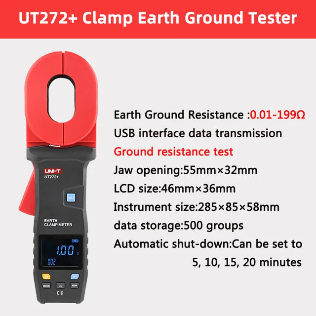 Load image into Gallery viewer, [UT272+] UNI-T Clamp Earth Ground Tester / loop resistance tester / clamp ammeter USB communication - Polar Tech Australia
