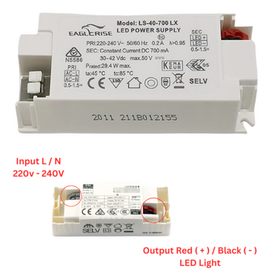[LS-40-700 LX][30-42V][700mA/29.4W] EAGLERISE Universal LED Driver & Power Supply (SAA Approved) - Polar Tech Australia