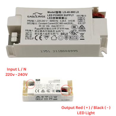 [LS-40-900 LX][30-42V][900mA/37.8W] EAGLERISE Universal LED Driver & Power Supply (SAA Approved) - Polar Tech Australia