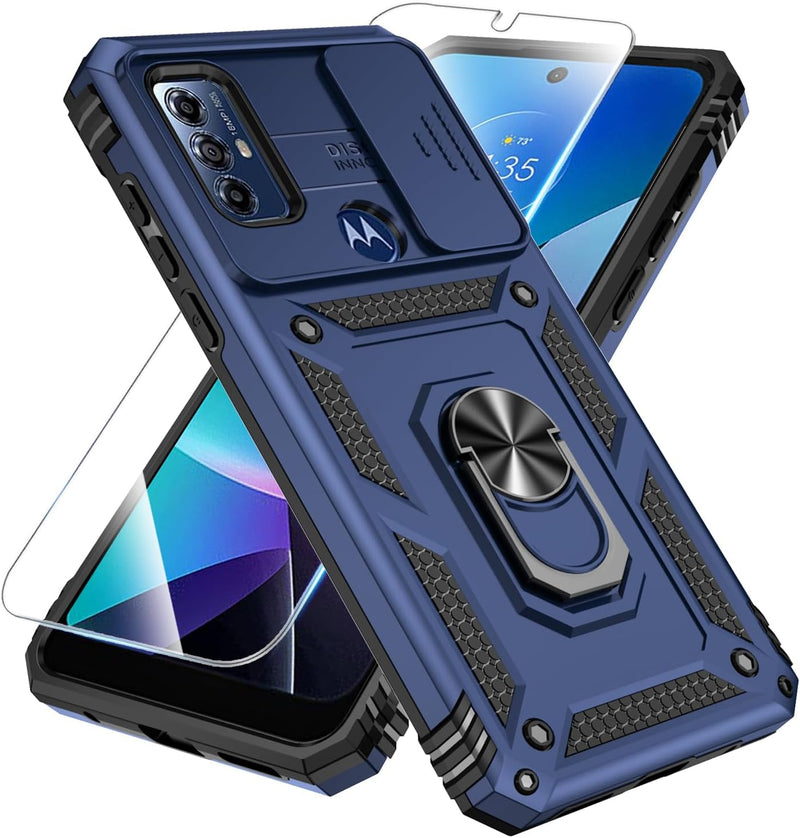 Load image into Gallery viewer, [Magnetic Ring Kickstand][Slide Camera Cover] Motorola Moto G Play 2023/Moto G Pure/Moto G Power 2022 - Shield Shockproof Rugged Heavy Duty Case - Polar Tech Australia
