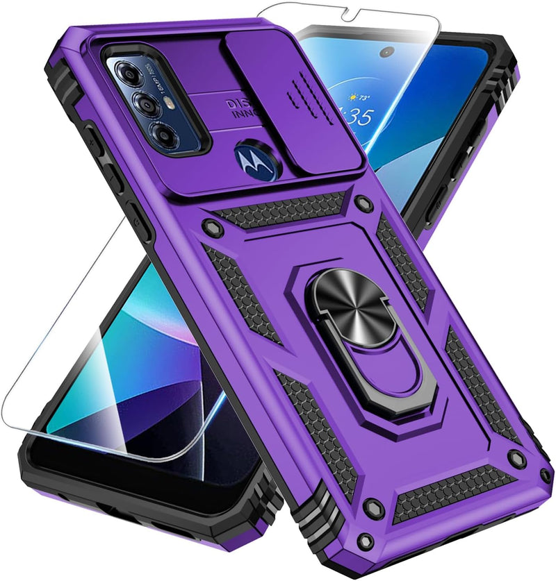 Load image into Gallery viewer, [Magnetic Ring Kickstand][Slide Camera Cover] Motorola Moto G Play 2023/Moto G Pure/Moto G Power 2022 - Shield Shockproof Rugged Heavy Duty Case - Polar Tech Australia
