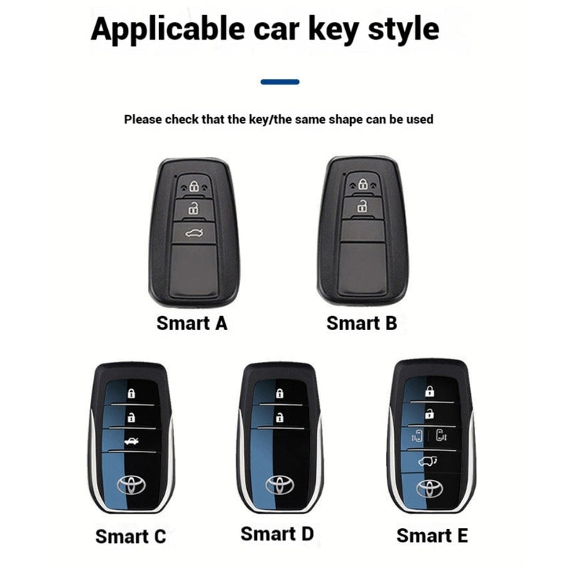 Load image into Gallery viewer, Toyota Zinc Alloy with Genuine Leather Full-Coverage Car Key Fob Protective Case Cover For RAV4, Camry, C-HR, Corolla, Prado, Prius - Polar Tech Australia
