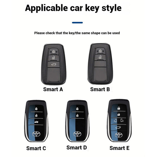 Toyota Zinc Alloy with Genuine Leather Full-Coverage Car Key Fob Protective Case Cover For RAV4, Camry, C-HR, Corolla, Prado, Prius - Polar Tech Australia
