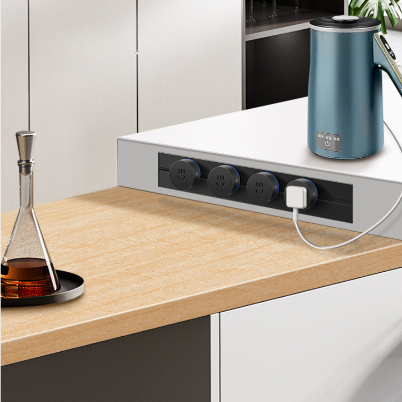 Load image into Gallery viewer, [TUYA Smart Home] Magnetic Track Rail Power Stripes Wall Socket Outlet Plug System APP Control - Polar Tech Australia

