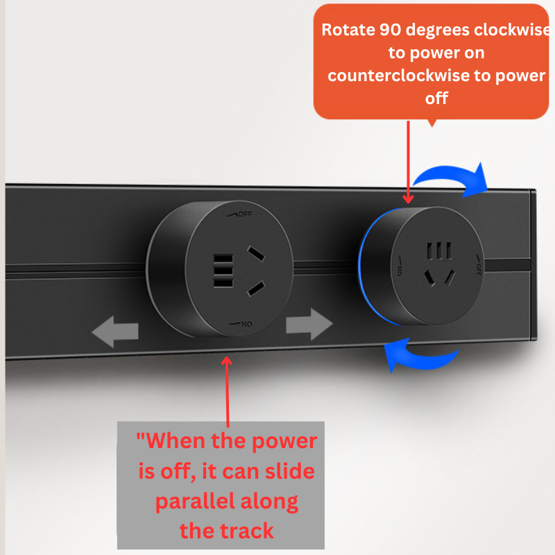 Load image into Gallery viewer, [TUYA Smart Home] Magnetic Track Rail Power Stripes Wall Socket Outlet Plug System APP Control - Polar Tech Australia
