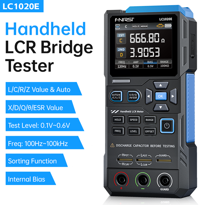 Chargez l&#39;image dans la visionneuse de la galerie, [LC1020E] FNIRSI High Precision Handheld Digital Bridge LCR ESR Tester
