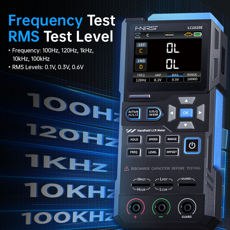 Chargez l&#39;image dans la visionneuse de la galerie, [LC1020E] FNIRSI High Precision Handheld Digital Bridge LCR ESR Tester
